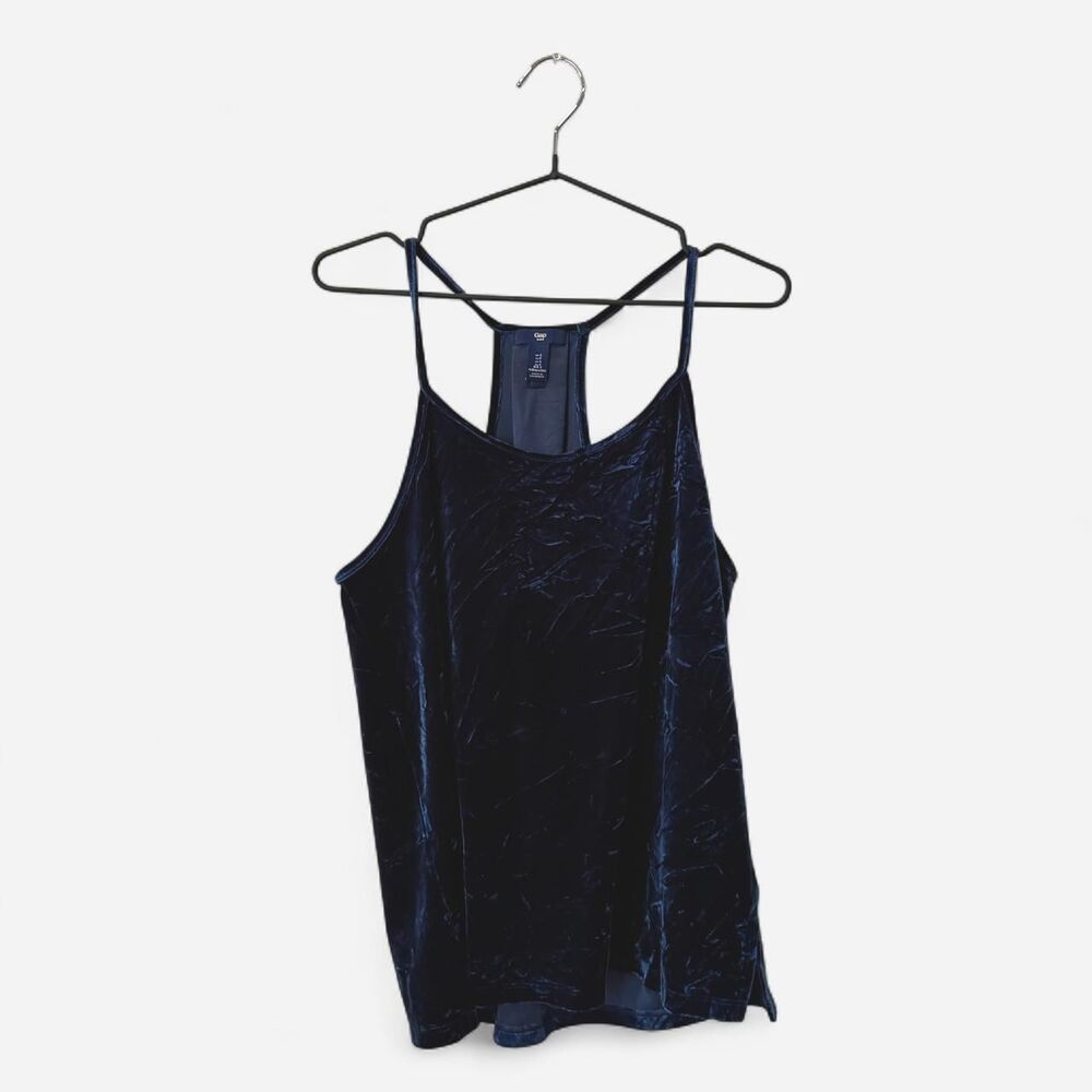 Whimsigoth fairy GAP Navy blue velvet tank top Women's Small Fall